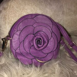 Petite Girls Crossbody Purple Flower Purse!